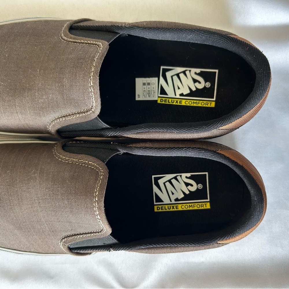 Vans Asher Deluxe Slip-on Shoe Sneaker Brown Size 9 US - Picture 7 of 9